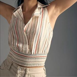 Maeve Sleeveless Bow-Tie Blouse